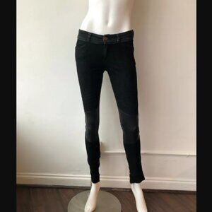 Current Elliott Road Trip Legging Motorcycle Pants Denim Jeans Size 25 Black